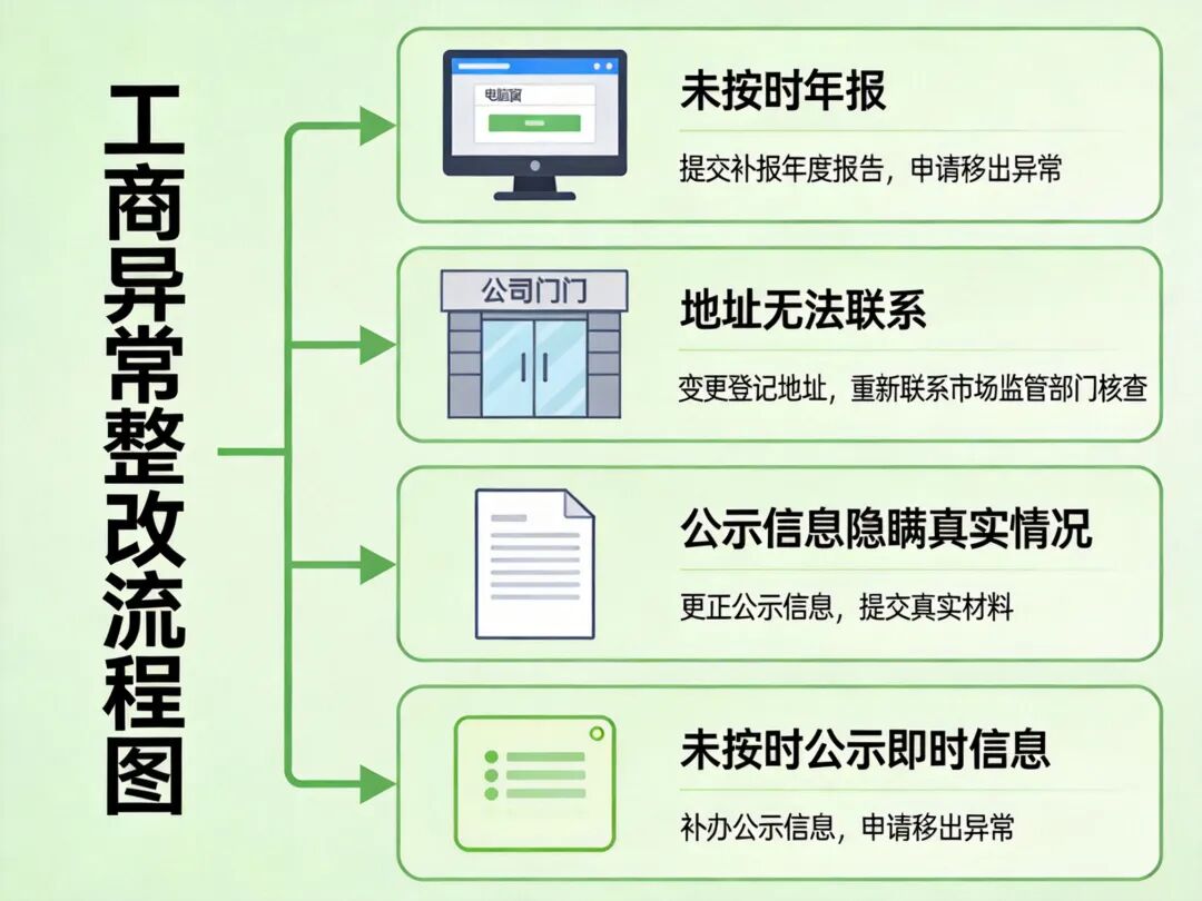 工商异常整改流程